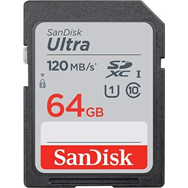 SANDISK 64GB Ultra SDXC UHS-I Memory Card - 120MB/s, C10, U1, Full HD, SD Card - SDSDUN4-064G-GN6IN [Older Version]