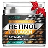 Retinol Cream for Face with Hyaluronic Acid, Moisturizer Anti Aging Collagen Cream for Women and Men, Reduce Wrinkles, Fine Lines, Day and Night,1.7 Fl Oz