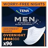 Tena Incontinence Guards for Men, Overnight Absorbency, 96 ct