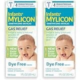MYLICON Gas Relief Drops for Infants and Babies, Dye Free Formula, 1 Fluid Ounce with Updated Syringe (2-Pack)