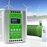 AALGO 3000W Wind Solar Hybrid Charge Controller,Off Grid MPPT Wind Turbine Solar Charge Controller Hybrid Controller 2000W Wind and 1000W Solar Panel 12V/24V/48V Auto Distinguish,24V