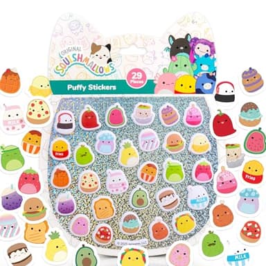 Original Squishmallows Squishy Sticker Book for Kids, Scrapbook, Journaling, Laptop Sticker Pack for Kids Crafts