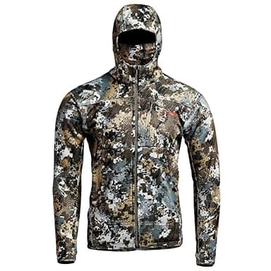 SITKA Traverse Hoodie - Breathable Heavyweight Fleece Mens Camo Sweatshirt, Optifade Elevated II, Large