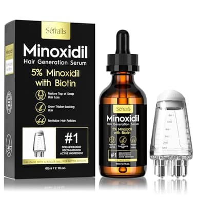 5% Minoxidil Hair Growth Oil for Men & Women Kit - Extra Strength Regrowth Serum, Topical Hair Loss Treatment Serum, Thicker, Healthier Hair & Beard Growth Kit, 2.11 fl.oz