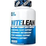 Evlution Nutrition Night Time Fat Burner Support - Overnight Sleep and Weight Loss Support Pills with Thermogenic Green Tea and White Kidney Bean Extract - Diet Pills That May Help Stubborn Fat Loss