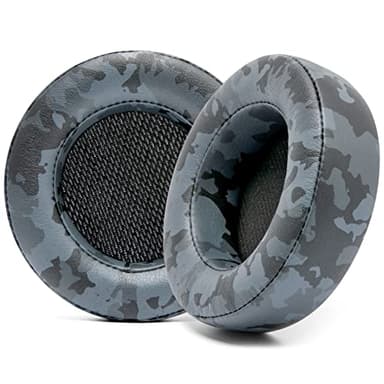 WC Upgraded Replacement Earpads for Corsair Virtuoso Gaming Headset Made by Wicked Cushions | Improved Durability, Thickness, Softer Leather, and Sound Isolation | Black Camo