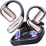 DARONGFENG Open Ear Wireless Bluetooth Headphones, Pain-Free Air Conduction Ear Buds with LED Digital Display Charging Case, Sweat Resistant for Running, Safe Driving, and Extended Daily Use