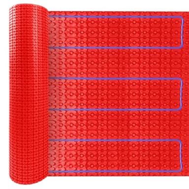 MAXKOSKO Heated Floor Uncoupling Membrane for Floor Heating Cable Installation, Flexible Membrane Roll 54 Sq. Ft.