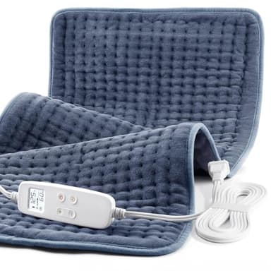 VAAGHANM Heating Pad: 33 x 17 inches Electric Heating Pad for Back -Extra Large Heat Pad for Shoulder/Neck/Knee/Arms - Upgraded 6 Timer & 6 Temperature Controller -Auto Shut Off