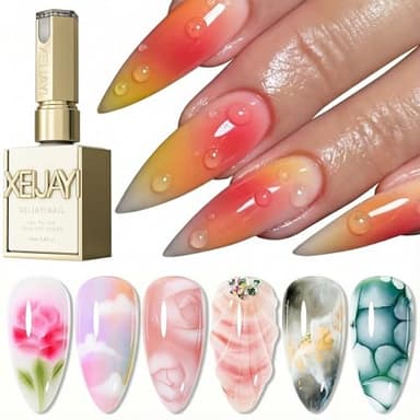 Xeijayi Blooming Nail Gel 15ml (0.5 fl oz) – Clear Spreading Gel for Marble, Floral & Watercolor Effects – Soak-Off UV/LED, Self-Leveling, Quick Cure, Long-Lasting – Professional Nail Art Base