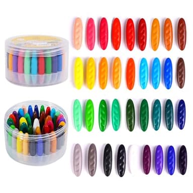 Peanut Crayons for Kids 36 Colors Washable Toddler Crayon, Non-Toxic Baby Crayon for Ages 2-4, 4-8 - Large Crayons for Toddlers 1-3, Coloring Art Supplies, Back to School Gift for Boys&Girls