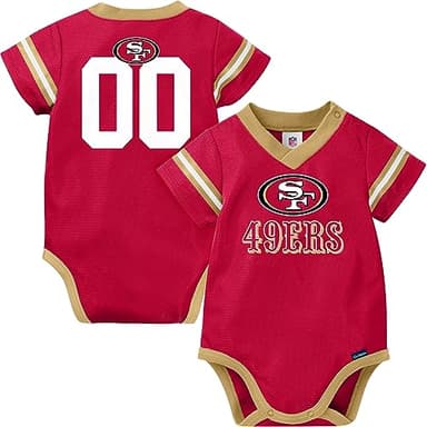 NFL San Francisco 49Ers Team Jersey Bodysuit, red San Francisco 49Ers New, 6-12 Months