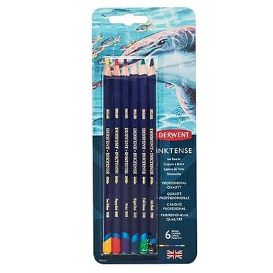 Derwent Colored Pencils, Inktense Ink Pencils, Drawing, Art, Pack, 6 Count (0700927) (Renewed)