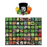 #1 Set of 70 Survival Vegetable Seeds Garden Kit Over 11,900 Seeds Non-GMO and Heirloom, Great for Emergency Bugout Survival Gear Seeds for Planting Vegetables and Fruits Herbs - Survive Seed Co.