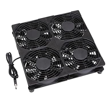 4x120mm 240mm USB Cooling Fan - Ultra-Quiet 152CFM 5V Powered for Router & Computer Cooling Racks, Compatible with Mining Machine/Server Cabinet/Laptop/Gaming Rig