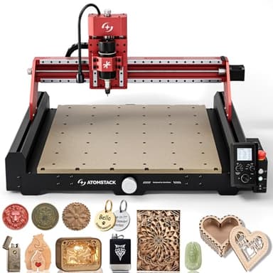 ATOMSTACK C4 Pro 4-Axis CNC Router Machine, 200W Spindle, Desktop Cutting and Milling Machine, Offline Control, 420×420mm Working Area, Relief Engraving for Wood, Plastic, Aluminum, Brass, PCB
