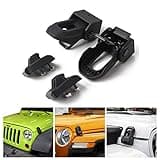 Jeep Hood Latch Locking for 2007-2018 Jeep Wrangler JK JL Original Black Stainless Steel Hood Catches Kit for Passenger and Driver Side Jeep Accessories