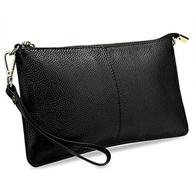 YALUXE Genuine Leather Wristlet Handbags Purses Cell Phone Pocket Clutch Wallet Crossbody Bags for Women