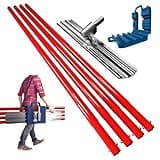 RUPERTOOL Concrete Bull Float Tools Kit, Aluminum Magnesium Alloy Float 48'' x 8", for Concrete Finishing, with Carrying Plastic Tool Box and Belt