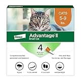 Advantage II Small Cat Vet-Recommended Flea Treatment & Prevention | Cats 5-9 lbs. | 4-Month Supply