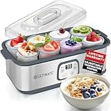 Ultimate Probiotic Yogurt Maker with Adjustable Temperature & Time Control - Make Trillions of Live Probiotics & Get Better Gut Health - LIFETIME WARRANTY - Perfect Wellness Gifts for Men & Women