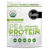 Healthier Comforts Pea Vegan Protein Powder w/Low Sodium | 100% Plant Based Protein Powder | Kosher, Gluten Free, Non-GMO, Keto Friendly, Organic Protein Powder | Unflavored Protein Powder 16oz