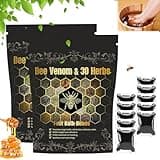 2 Pack Bee Venom & 30 Herbs Firming Detox Foot Bath Beads, Bee Venom Detox&Shaping Cleansing Foot Soak Beads, Detoxing Herbs Foot Soak Beads for Relaxing and Soothing Body Sore Tired