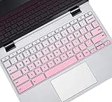 Keyboard Cover for 14" ASUS Chromebook CX1/Chromebook Flip C434 C433 C434TA C433TA 2 in 1 Laptop/Chromebook 14 C425TA C423NA/12.5" Chromebook Flip C302 C302CA/15.6" ASUS Chromebook C523NA-Gradual Pink