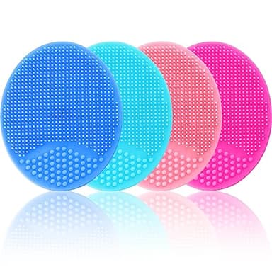 Silicone Facial Cleansing Brush - 4 Pack Face Scrubber & Exfoliator for Deep Cleaning, Soft Brush, Blackhead & Acne Pore Care