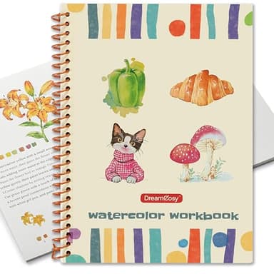 DreamCosy Watercolor Workbook, Mindfulness Adult Coloring Book, 15 Different Patterns of Original DIY Designs, Valentine Watercolor Book for Adults Relaxation (Paints Not Included)