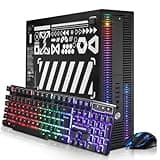 HP RGB Gaming Desktop Computer, Intel Quad Core I5-6500 up to 3.6GHz, GeForce GTX 750 Ti 4G, 16GB DDR4, 512G SSD, RGB Keyboard & Mouse, 600M WiFi & Bluetooth, Win 10 Pro (Renewed)
