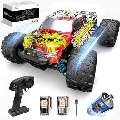 DEERC RC Cars High Speed Remote Control Car for Adults Kids 30+MPH, 1:16 Scales 4WD Off Road RC Monster Truck,Fast 2.4GHz All Terrains Toy Trucks Gifts for Boys,2 Batteries for 40Min Play