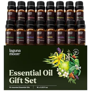 Essential Oils Set - 16 Pcs Premium Grade Home Essentials Oils - for Diffusers, Fragrance, Scents for Candle Making - Natural Aromatherapy Oils for Cars & Home Products, Room Sprays