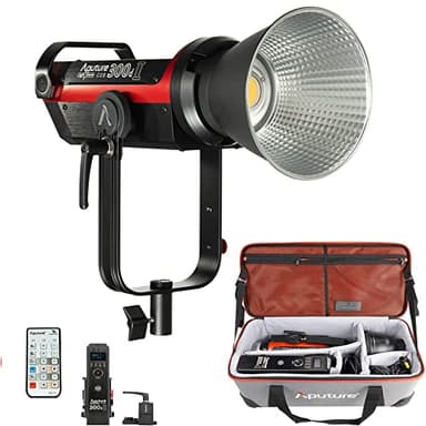 Aputure 300d II,Aputure 300d Mark II,Aputure LS C300D II Light Storm 350W 5500K Daylight Balanced Led Video Light CRI 96+ TLCI96+ 45000lux@0.5m with The Reflector 8 Built-in Lighting FX V-mount
