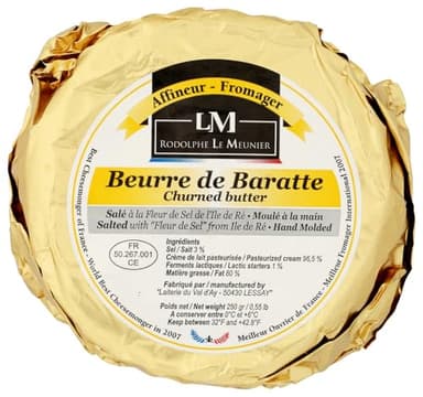 Rodolphe Le Meunier, Butter Salted Beurre De Baratte Sale