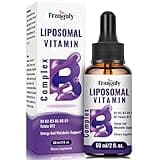 Liposomal Vitamin B Complex Liquid Sublingual B Complex Vitamins Supplement for Women Men Improved Absorption Methylated B12,B1, B2, B3, B5, B6,Folate,Biotin for Energy And Immune Support-2.0 oz