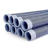 POOLWHALE Professional Swimming Pool Vacuum Cleaner Hose -1.5” 8 Piece Hoses, Perfect Vacuum Extension/Replacement - Compatible with all Major Automatic Pool Cleaners