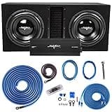 Skar Audio Dual 12" Complete 5, 000 Watt Subwoofer Bass Package - Includes Subwoofers in Ported Box with Amplifier