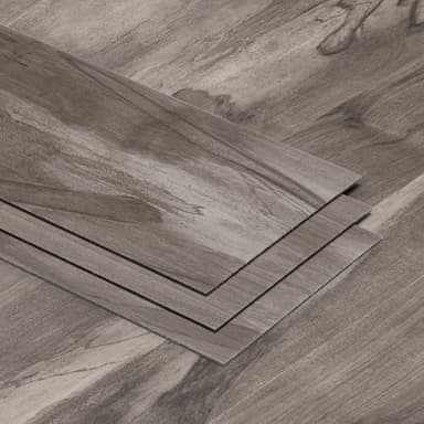 Lucida Surfaces Luxury Vinyl Flooring Planks | Glue Down Adhesive Flooring for DIY Installation | 18 Wood Look Planks | Lucida VistaLuxe | Eclipse | 6"x48" | 36 Sq. Ft.