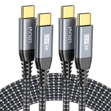 USB C Cable [3FT, 2-Pack] 20Gbps High-Speed Data Transfer, 4K UHD USB C Monitor Display, USB 3.2 Gen 2x2, 100W Fast Charging Cord for iPhone 17/16, Sandisk, Samsung T7, SSK, ARZOPA, KYY, MNN
