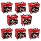 US Battery Golf Cart 6V Battery: GC2 Group Size, 232 Amp Hour Capacity, Deep Cycle, 8 Pack