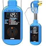 Hotrose RV Surge Protector 50 Amp with High/Low Voltage Protection, 12000 Joules 50 Amp RV Surge Protector Waterproof, Smart RV Circuit Analyzer w/LED Display, RV Adapter Plug for RV Camper