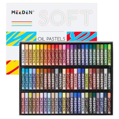 MEEDEN Soft Oil Pastels Set: 72 Vibrant Colors Oil Pastels for Artists Beginners Adults - Smooth Oil Pastel Crayons for Art Supplies, Painting, Drawing, Blending, Layering, Shading