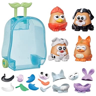 Potato Head Pet-Tato Tots, Pet-Themed Set with 31 Parts and Pieces Plus Rolling Carry Case, Toddler and Preschool Toys for Girls and Boys 2 and Up (Amazon Exclusive)