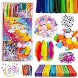 RAINFLOW Arts & Crafts Supplies - Craft Kit,Supplies & Materials Set for School,Classroom,Family, Party, DIY, Art Creation, Holiday Decoration