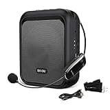 SHIDU Mini Voice Amplifier Portable Bluetooth Speaker with UHF Wireless Microphone Headset 10W 1800mAh PA system Supports MP3 Format Audio for Teachers, Coaches, Training, Tour Guide.