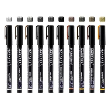 Gaahleri Water Based Acrylic Ink Metallic Series Markers GM-Set