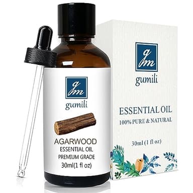 GM Gumili Agarwood Essential Oil, Pure Argawood Oud Oil for Aromatherapy, Meditation - 30ml/ 1 oz