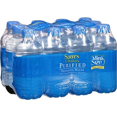 Sam's Choice Purified Drinking Water, 10 fl oz, 12 pack