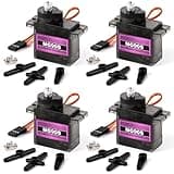 Miuzei MG90S 9G Micro Servo Motor Metal Geared Motor Kit for RC Car Robot Helicopter, Mini Servos for Arduino Project (4)
